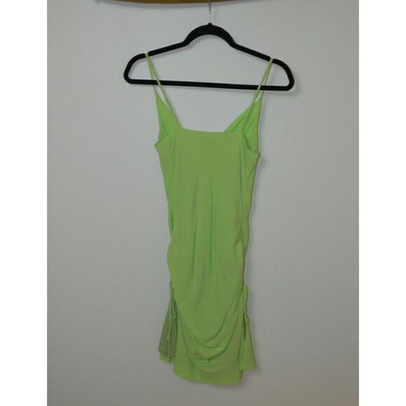 Staud‎ Dress Size 4 Lime Green  Convertible Ruched Mini or Midi Dress - Picture 7 of 14